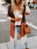 Dreamy Sleeves knitting striped Cardigan Tops