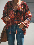 Long Sleeve Bohemia T-Shirt Tops